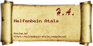 Helfenbein Atala névjegykártya